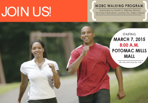 Flyer for Health and Wellness Walking Program