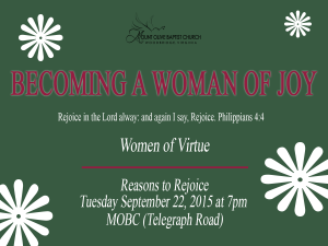 Women of Virtue (WOV) Ministry Meeting @ MOBC - old site | Woodbridge | Virginia | United States